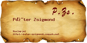 Péter Zsigmond névjegykártya