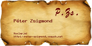 Péter Zsigmond névjegykártya